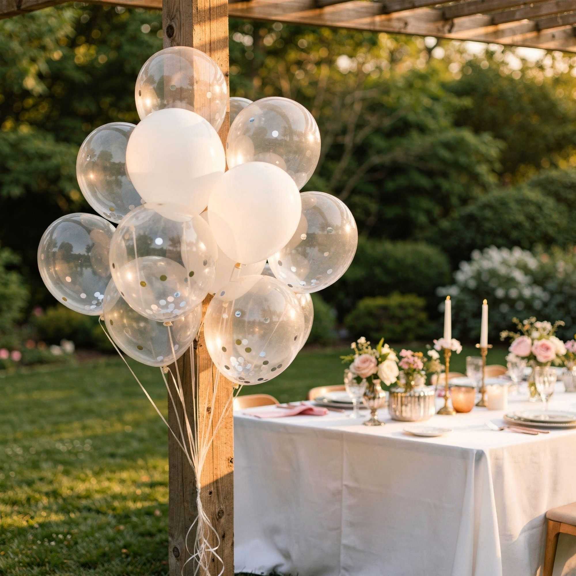 Balloonify Silver Confetti Balloon Set - 20 Pieces - 1 count box
