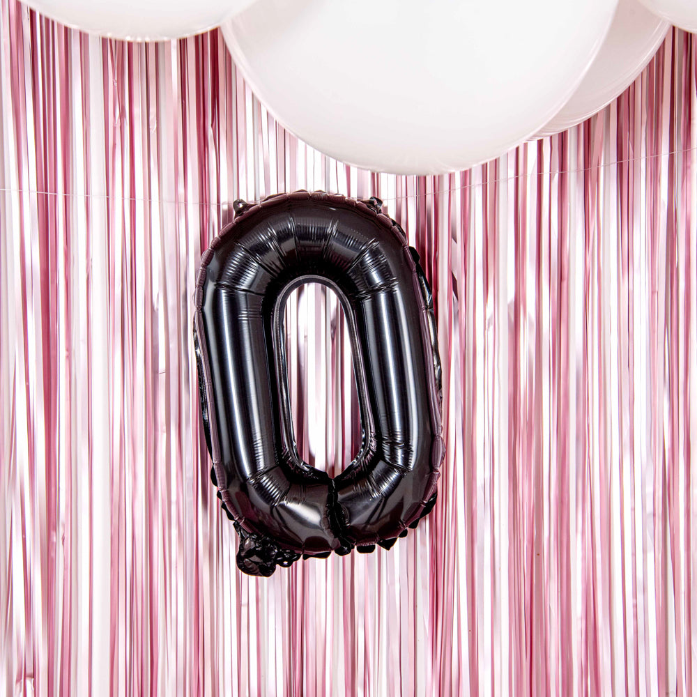 Balloonify Black Mylar Number 0 Balloon - 16" - 1 count box