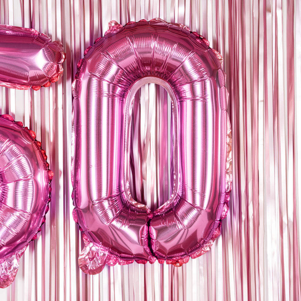 Balloonify Pink Mylar Number 0 Balloon - 16" - 1 count box