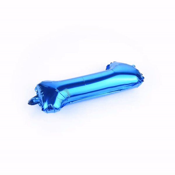 Balloonify Blue Mylar Number 1 Balloon - 16" - 1 count box
