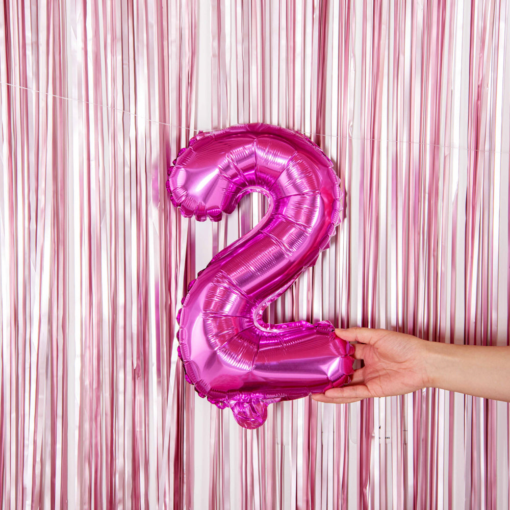 Balloonify Pink Mylar Number 2 Balloon - 16" - 1 count box