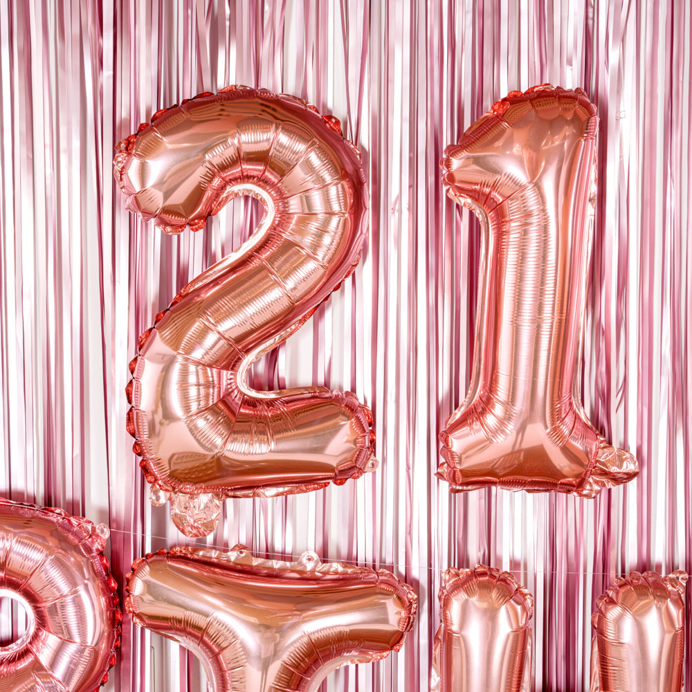Balloonify Rose Gold Mylar Number 2 Balloon - 16" - 1 count box