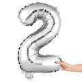 Balloonify Silver Mylar Number 2 Balloon - 16" - 1 count box
