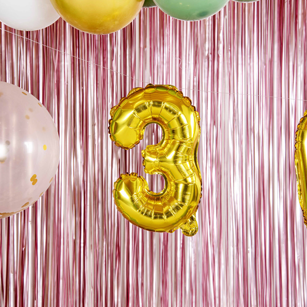 Balloonify Gold Mylar Number 3 Balloon - 16" - 1 count box
