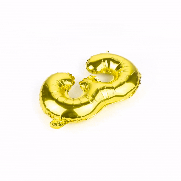 Balloonify Gold Mylar Number 3 Balloon - 16" - 1 count box