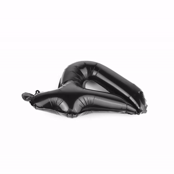 Balloonify Black Mylar Number 4 Balloon - 16" - 1 count box