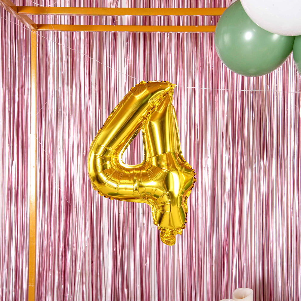 Balloonify Gold Mylar Number 4 Balloon - 16" - 1 count box