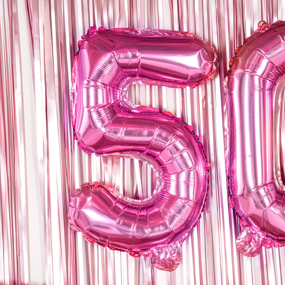 Balloonify Pink Mylar Number 5 Balloon - 16" - 1 count box