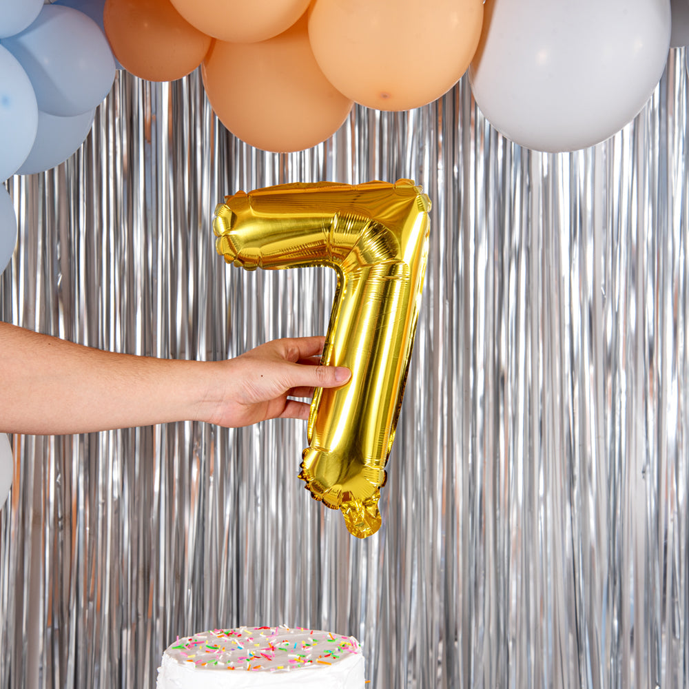 Balloonify Gold Mylar Number 7 Balloon - 16" - 1 count box