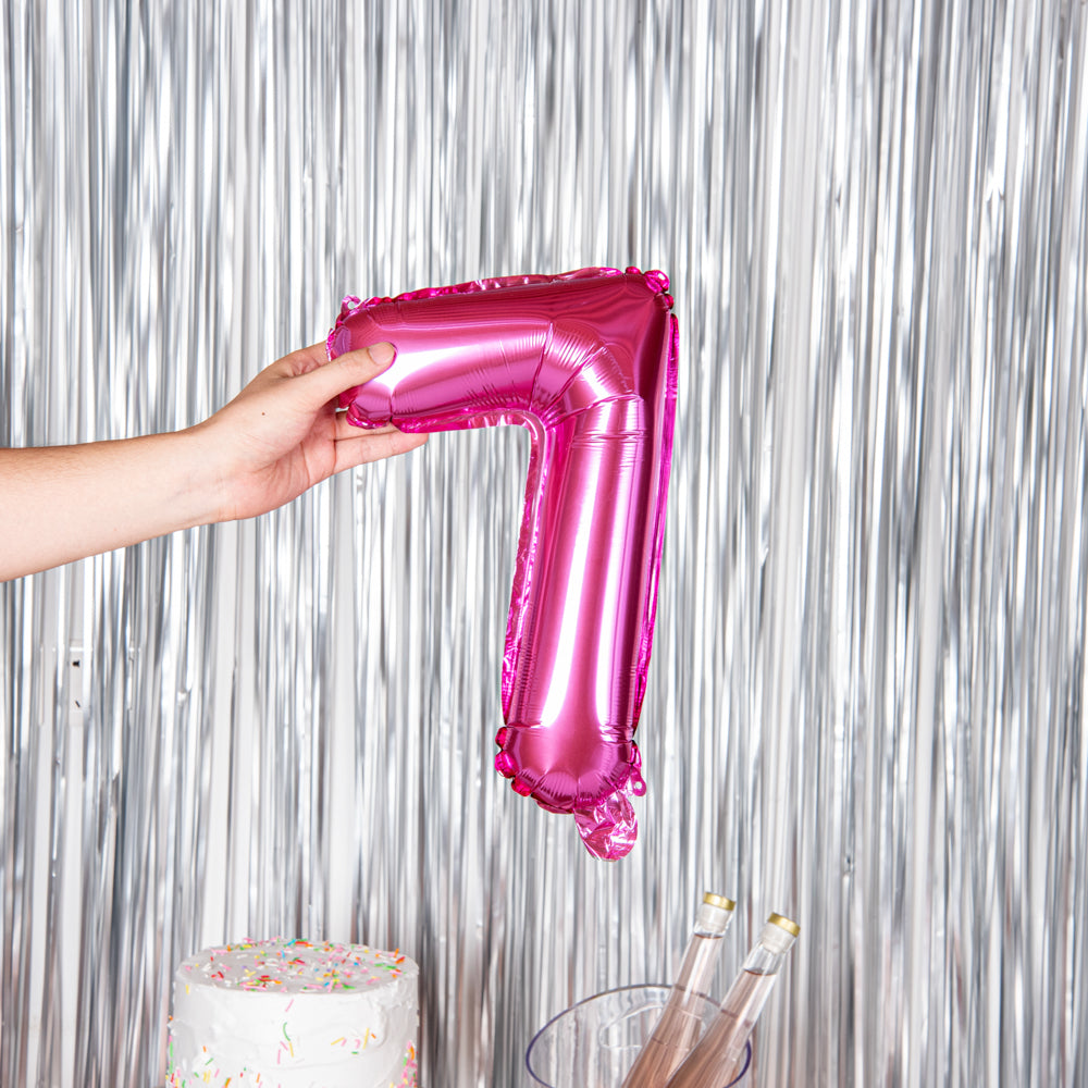 Balloonify Pink Mylar Number 7 Balloon - 16" - 1 count box