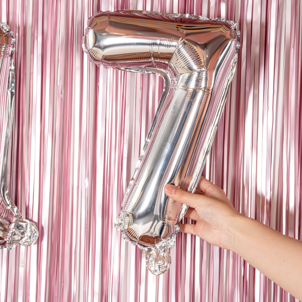 Balloonify Silver Mylar Number 7 Balloon - 16" - 1 count box