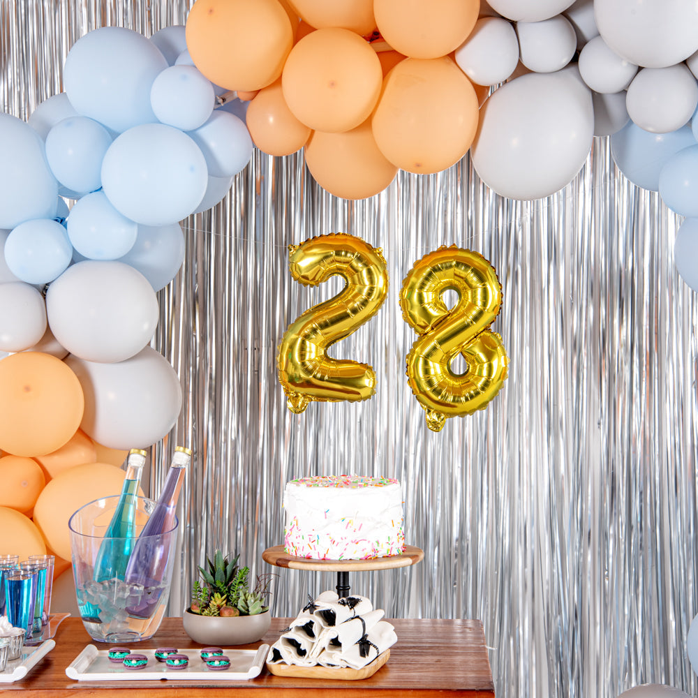 Balloonify Gold Mylar Number 8 Balloon - 16" - 1 count box