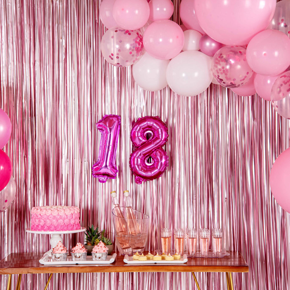 Balloonify Pink Mylar Number 8 Balloon - 16" - 1 count box