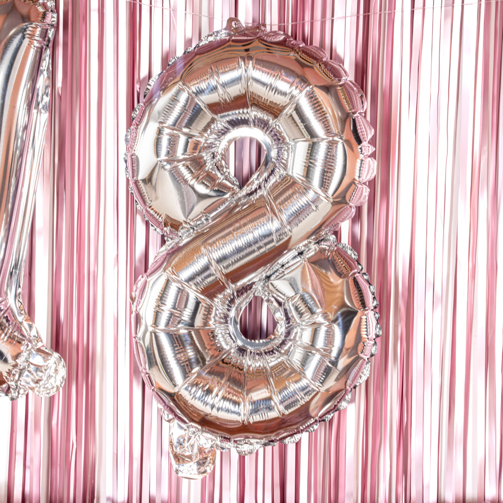 Balloonify Silver Mylar Number 8 Balloon - 16" - 1 count box