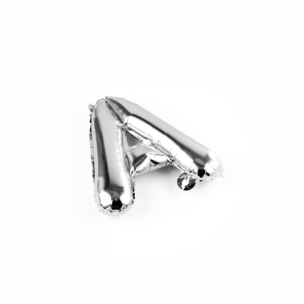 Balloonify Silver Mylar Letter A Balloon - 16" - 1 count box