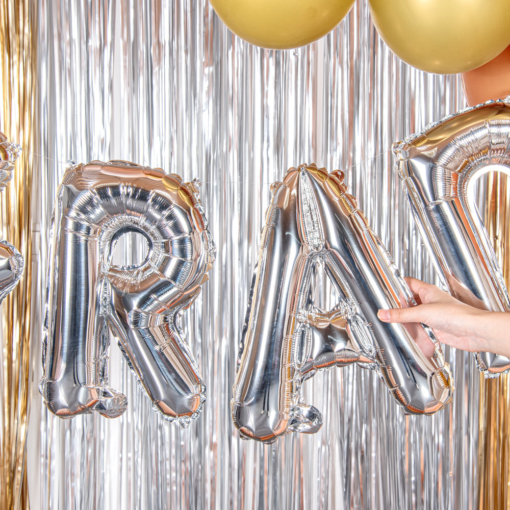 Balloonify Silver Mylar Letter A Balloon - 16" - 1 count box