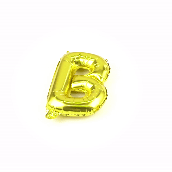 Balloonify Gold Mylar Letter B Balloon - 16" - 1 count box