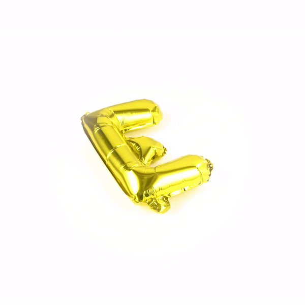 Balloonify Gold Mylar Letter E Balloon - 16" - 1 count box