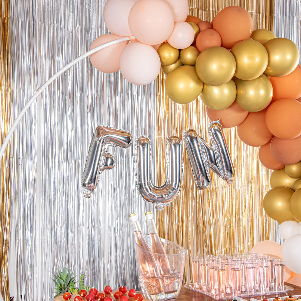 Balloonify Silver Mylar Letter F Balloon - 16" - 1 count box
