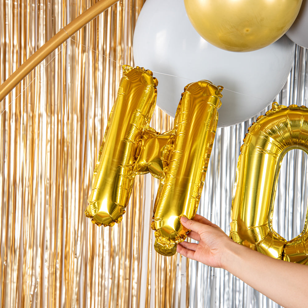 Balloonify Gold Mylar Letter H Balloon - 16" - 1 count box