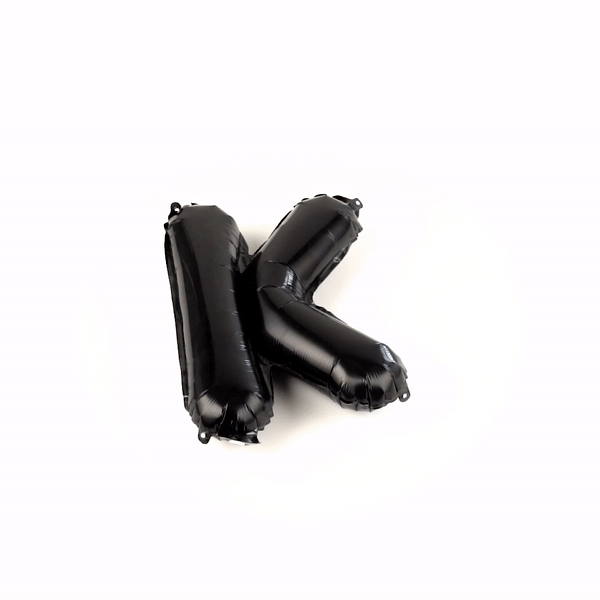 Balloonify Black Mylar Letter K Balloon - 16" - 1 count box