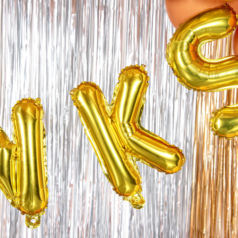 Balloonify Gold Mylar Letter K Balloon - 16" - 1 count box