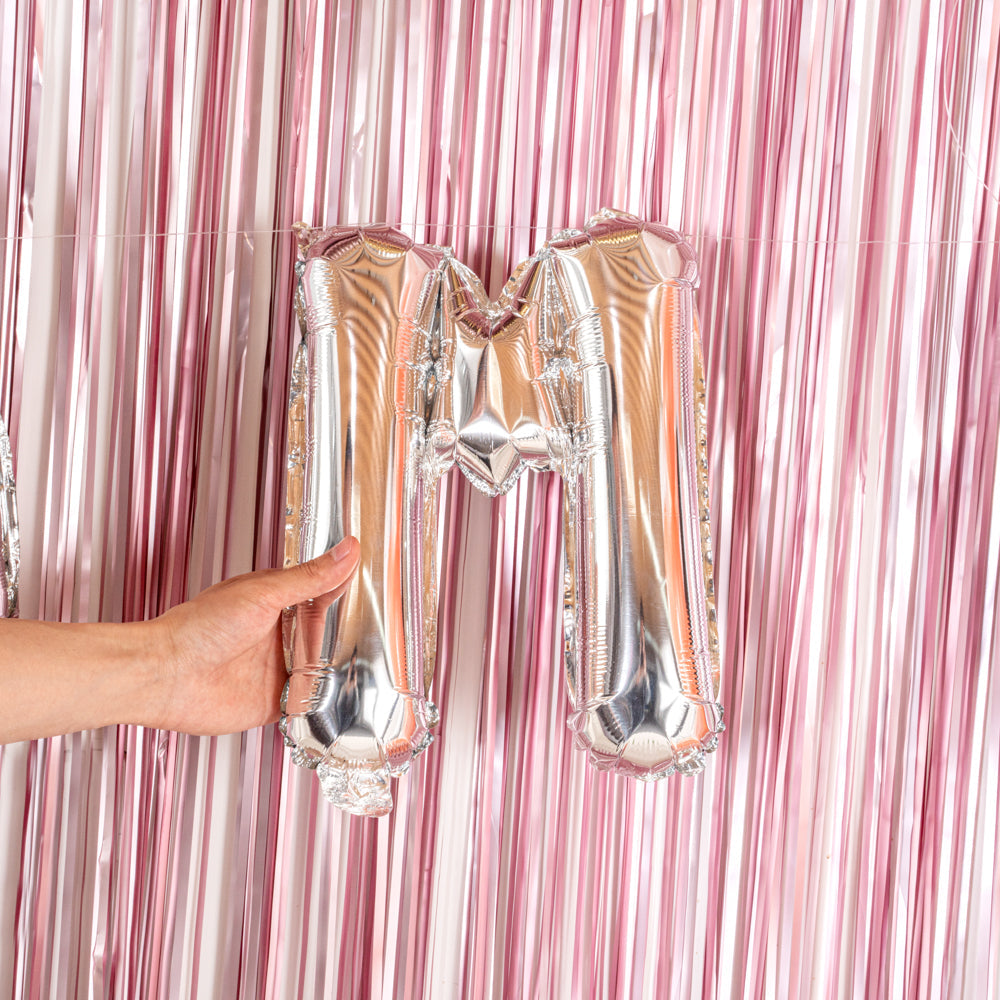 Balloonify Silver Mylar Letter M Balloon - 16" - 1 count box