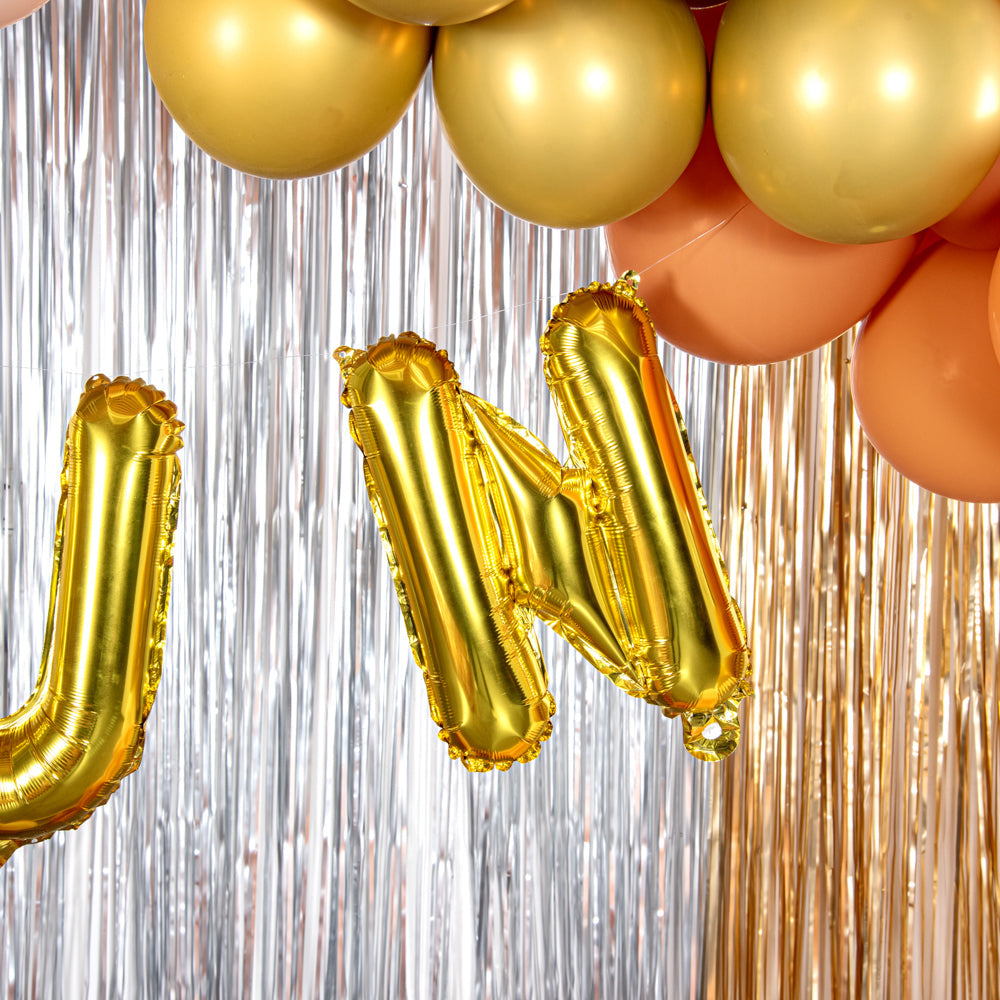 Balloonify Gold Mylar Letter N Balloon - 16" - 1 count box
