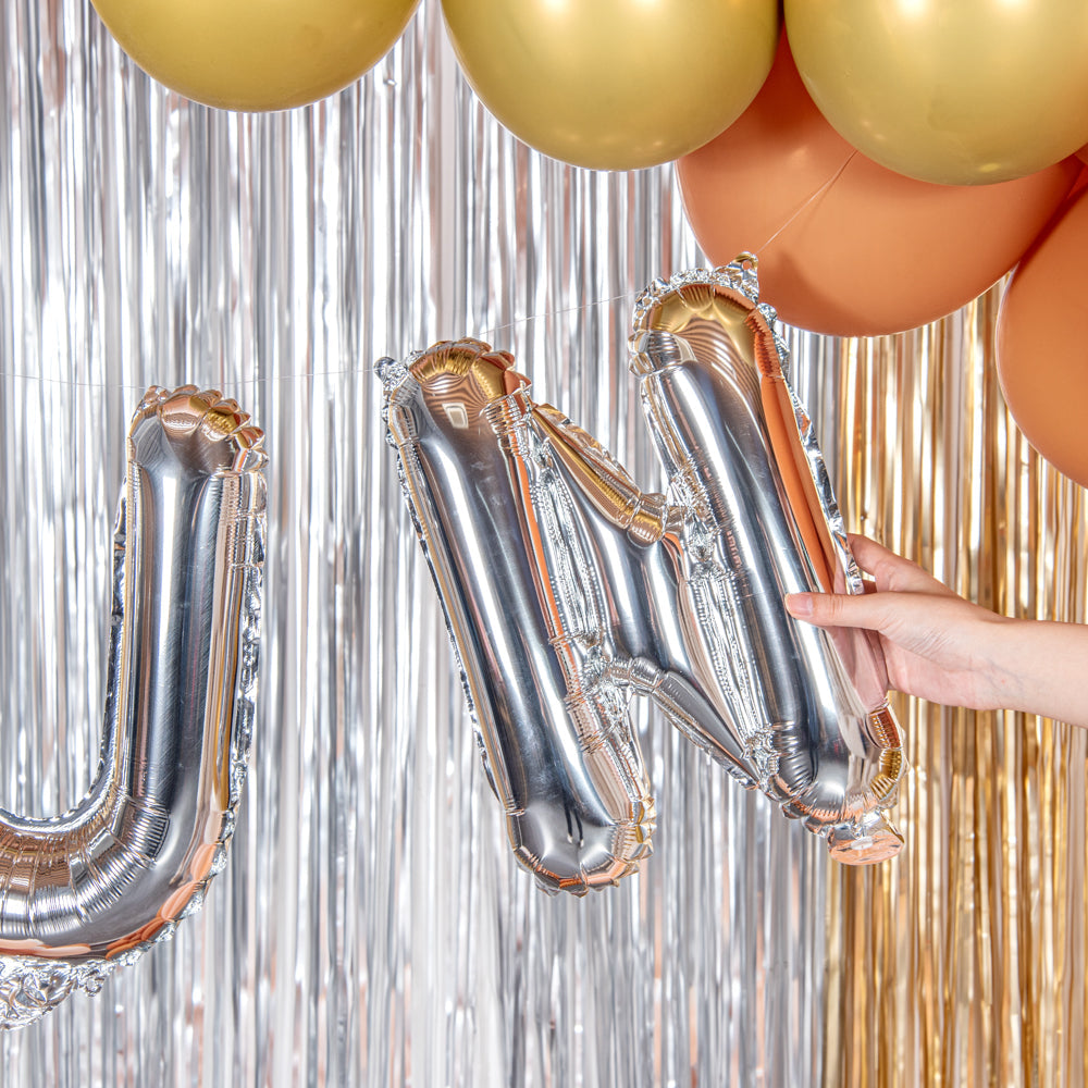 Balloonify Silver Mylar Letter N Balloon - 16" - 1 count box