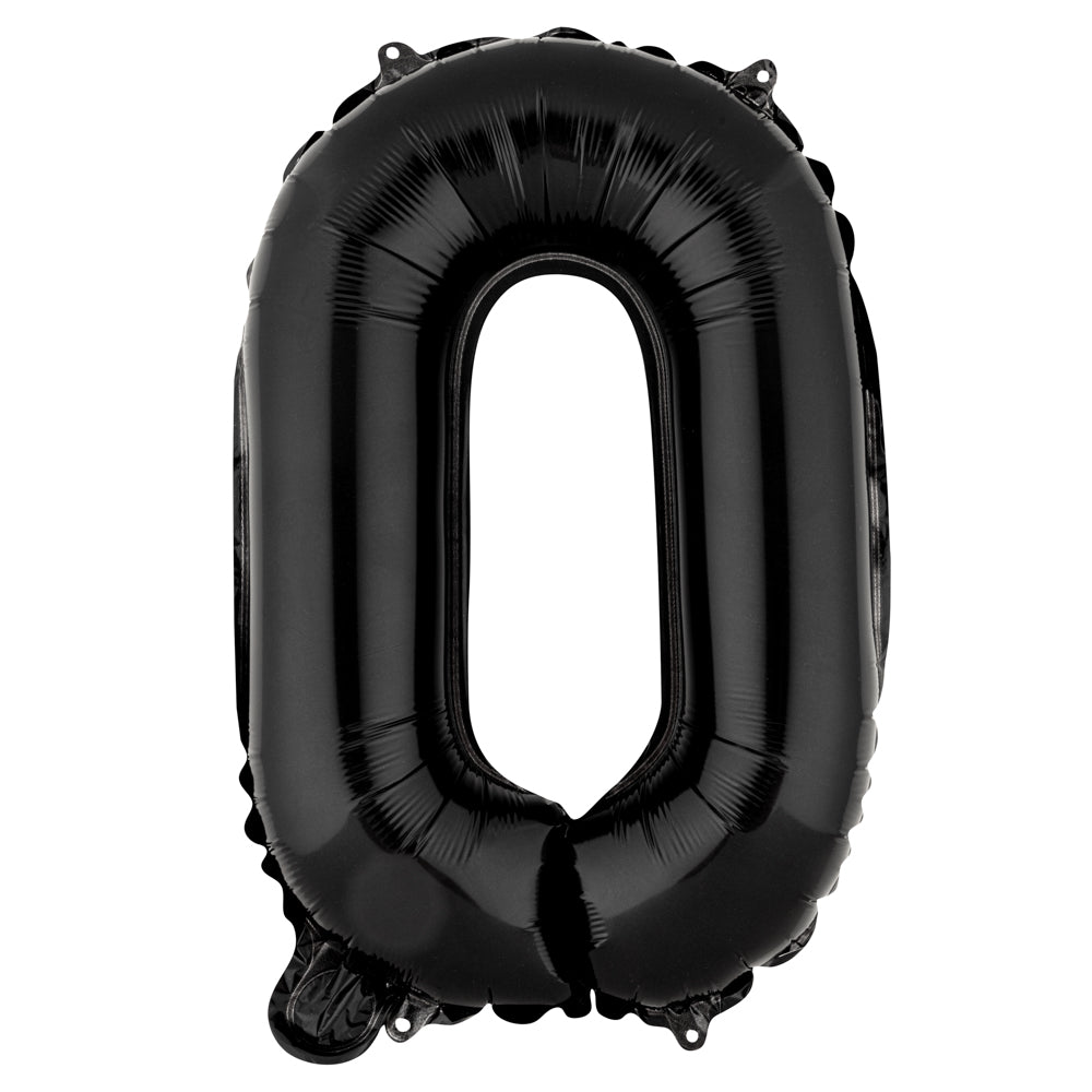 Balloonify Black Mylar Letter O Balloon - 16" - 1 count box