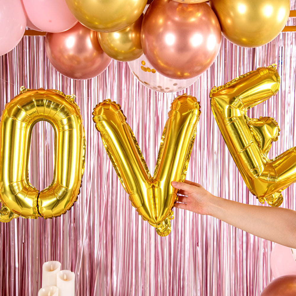 Balloonify Gold Mylar Letter V Balloon - 16" - 1 count box