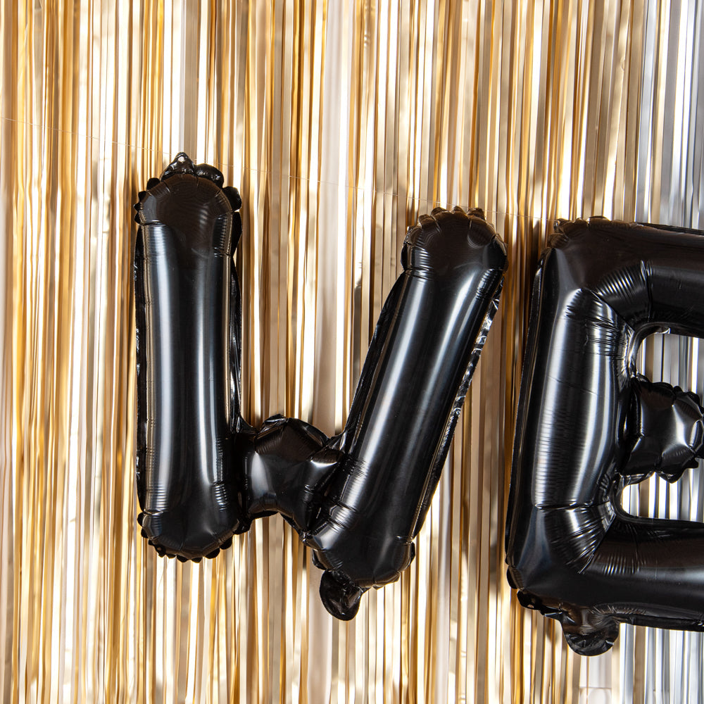 Balloonify Black Mylar Letter W Balloon - 16" - 1 count box