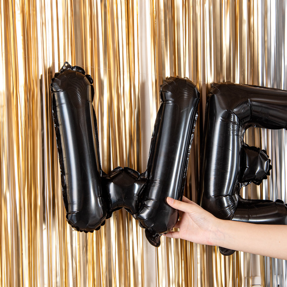 Balloonify Black Mylar Letter W Balloon - 16" - 1 count box