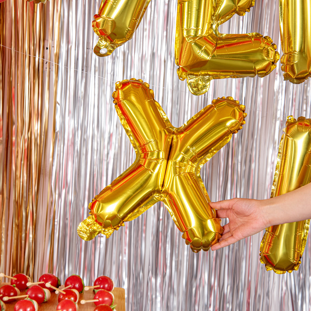 Balloonify Gold Mylar Letter X Balloon - 16" - 1 count box