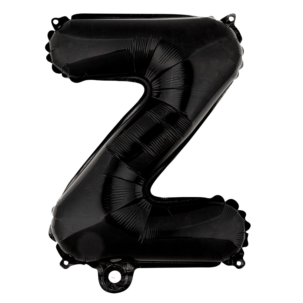 Balloonify Black Mylar Letter Z Balloon - 16" - 1 count box