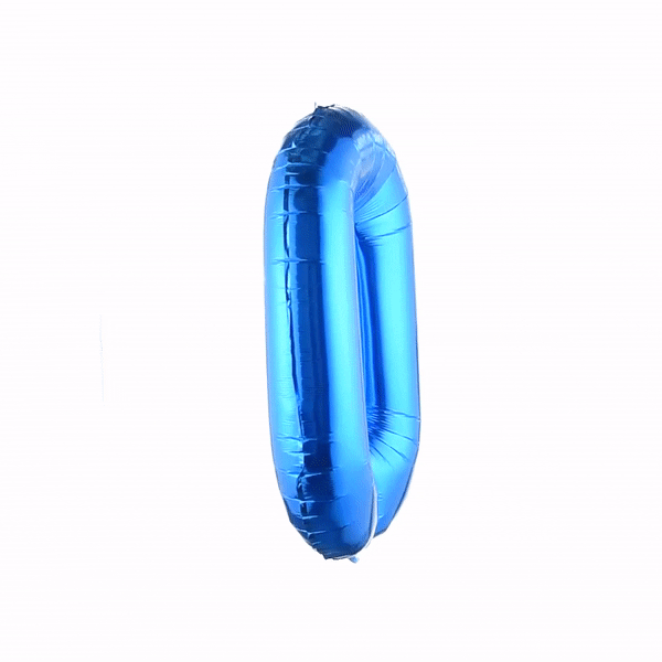 Balloonify Blue Mylar Number 0 Balloon - 40" - 1 count box
