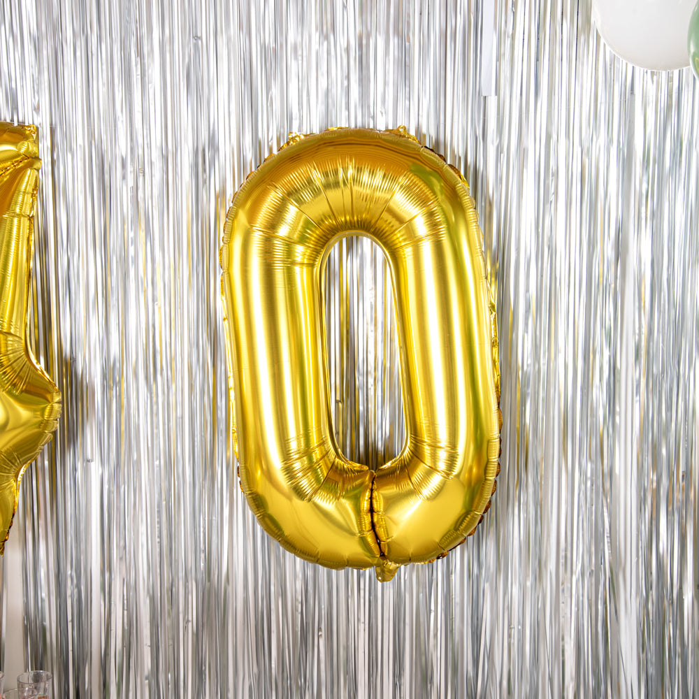 Balloonify Gold Mylar Number 0 Balloon - 40" - 1 count box
