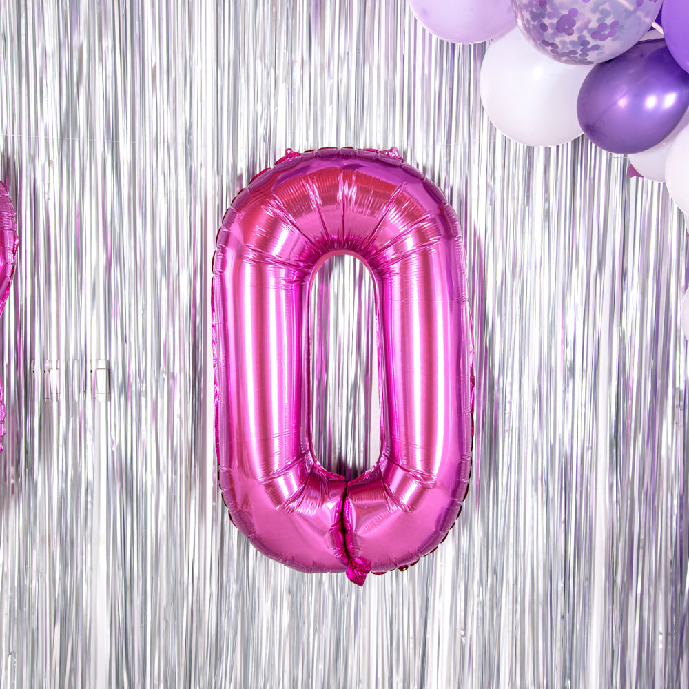Balloonify Pink Mylar Number 0 Balloon - 40" - 1 count box