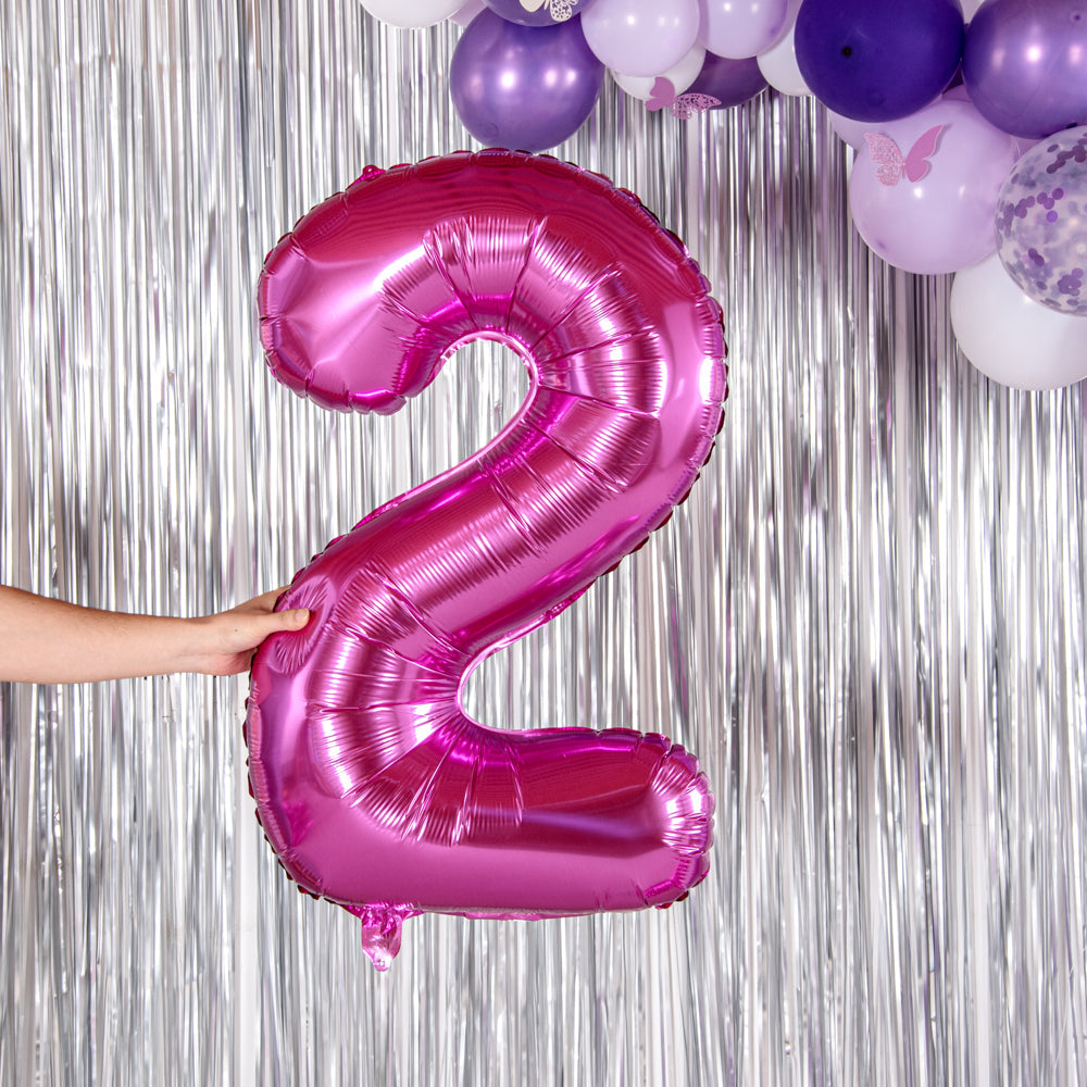 Balloonify Pink Mylar Number 2 Balloon - 40" - 1 count box
