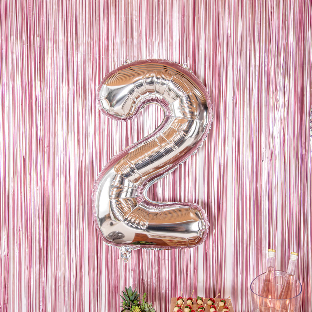 Balloonify Silver Mylar Number 2 Balloon - 40" - 1 count box