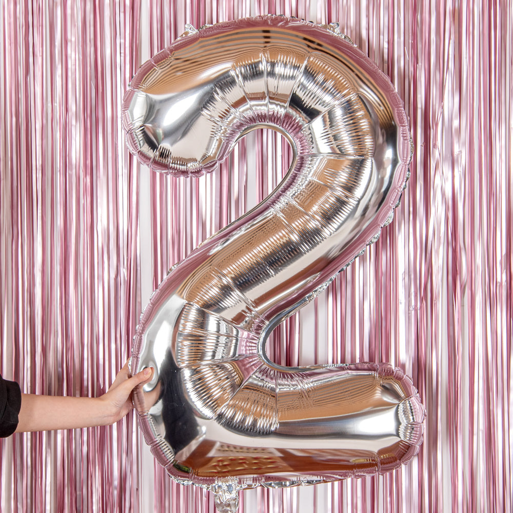 Balloonify Silver Mylar Number 2 Balloon - 40" - 1 count box