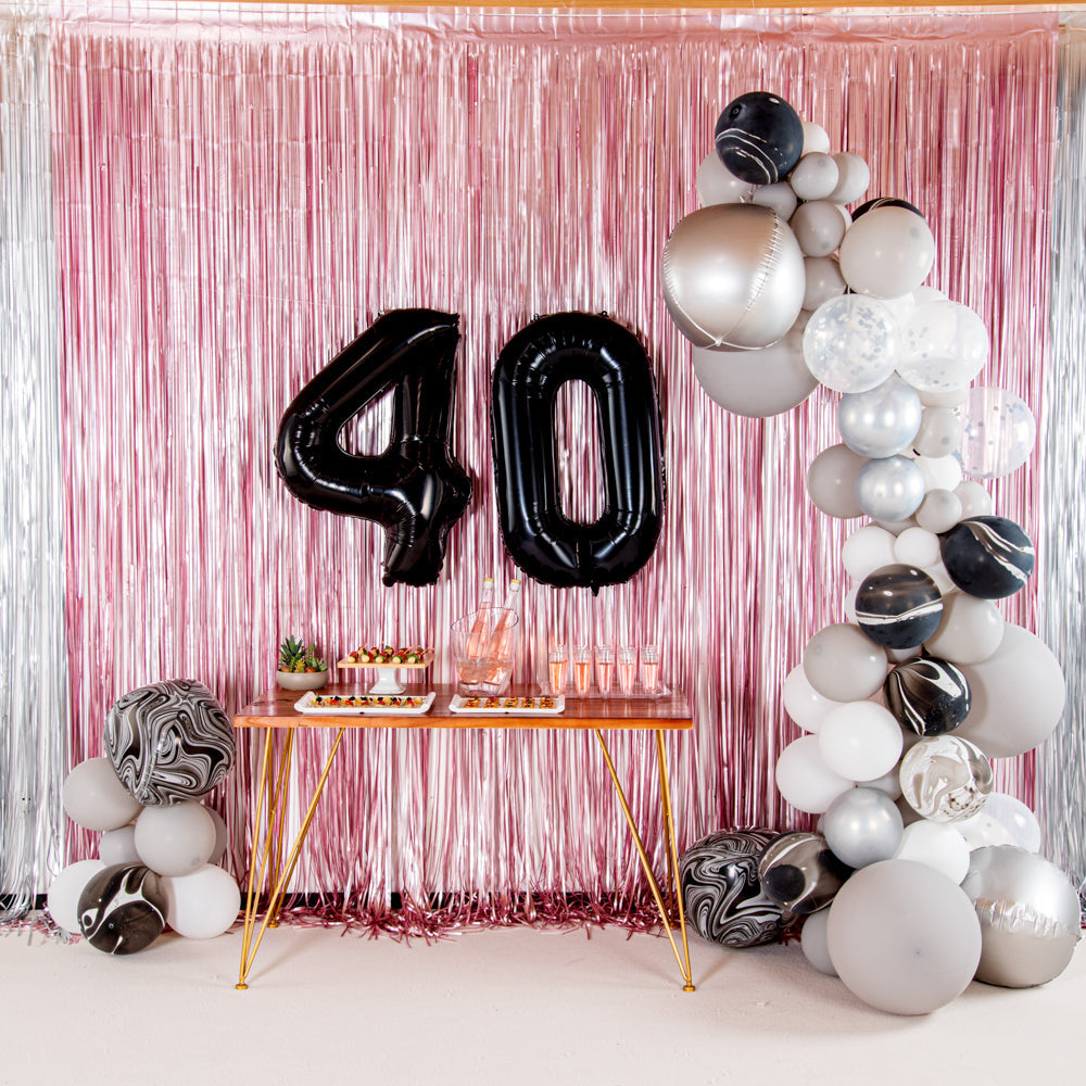 Balloonify Black Mylar Number 4 Balloon - 40" - 1 count box