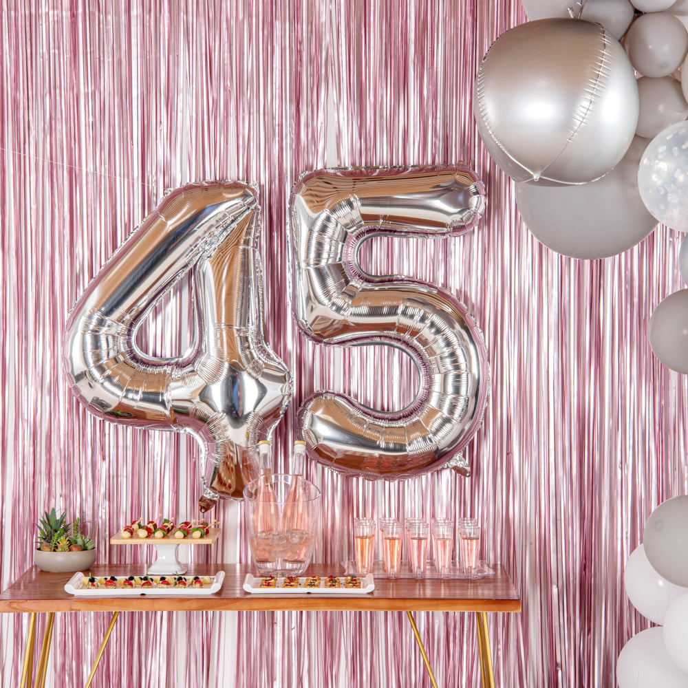 Balloonify Silver Mylar Number 4 Balloon - 40" - 1 count box