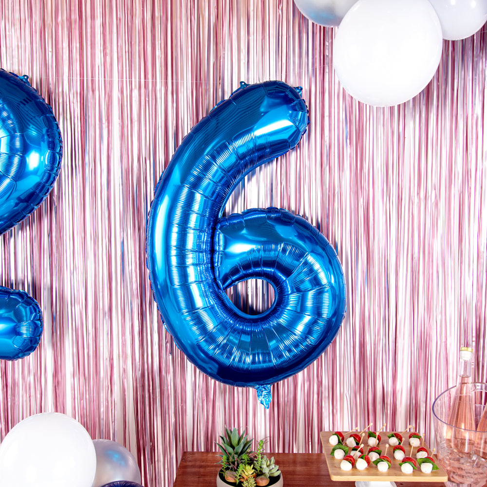 Balloonify Blue Mylar Number 6 Balloon - 40" - 1 count box