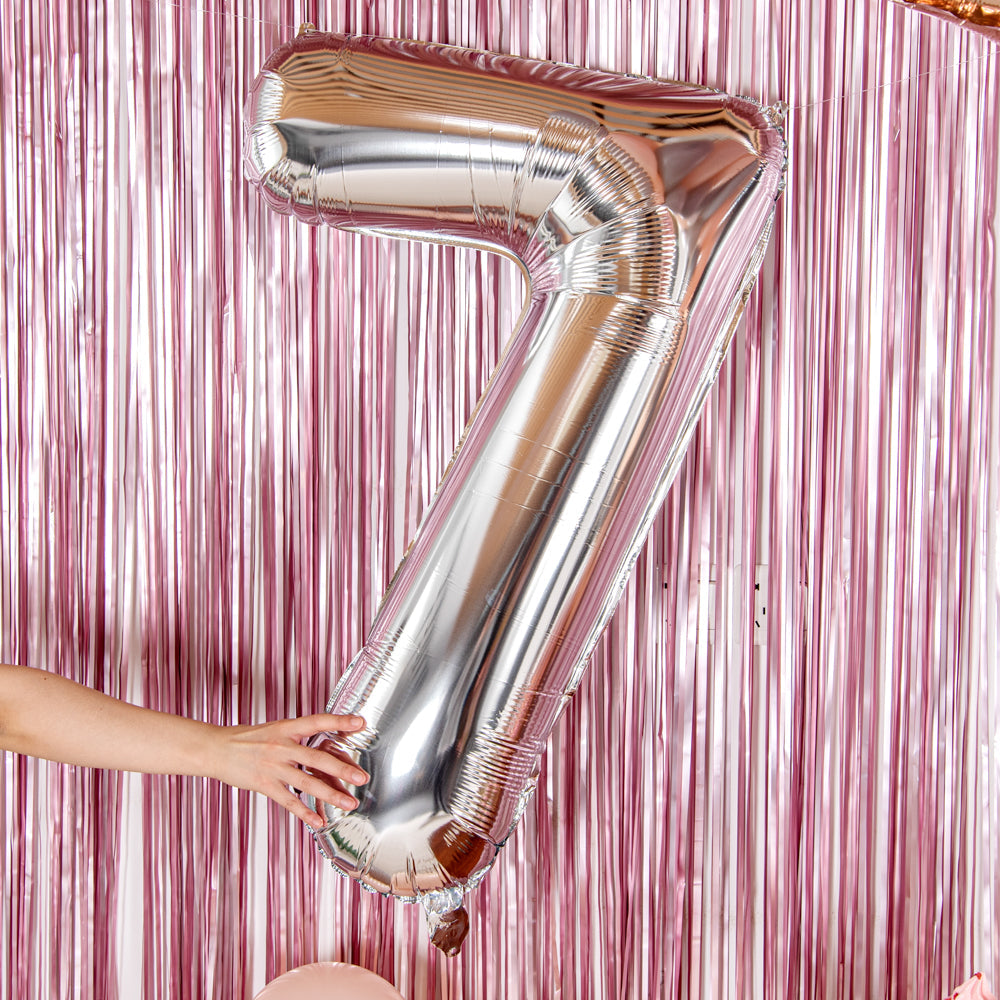 Balloonify Silver Mylar Number 7 Balloon - 40" - 1 count box
