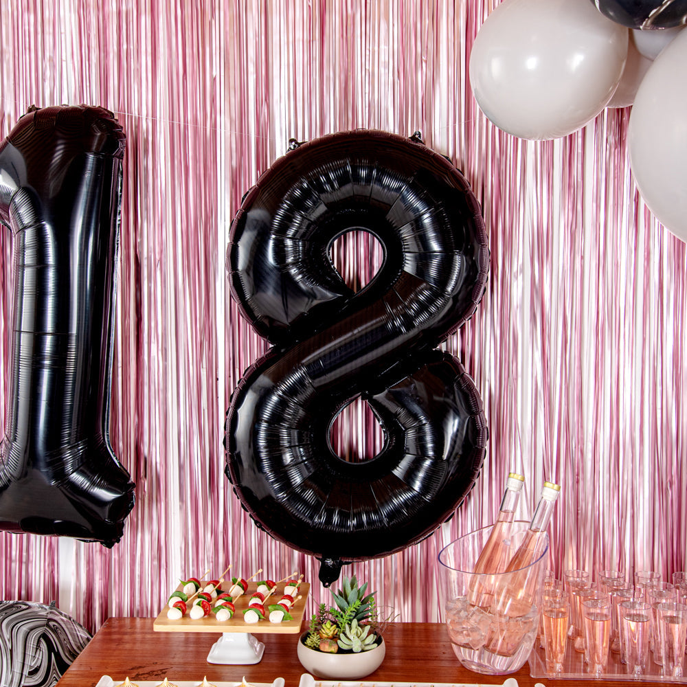 Balloonify Black Mylar Number 8 Balloon - 40" - 1 count box