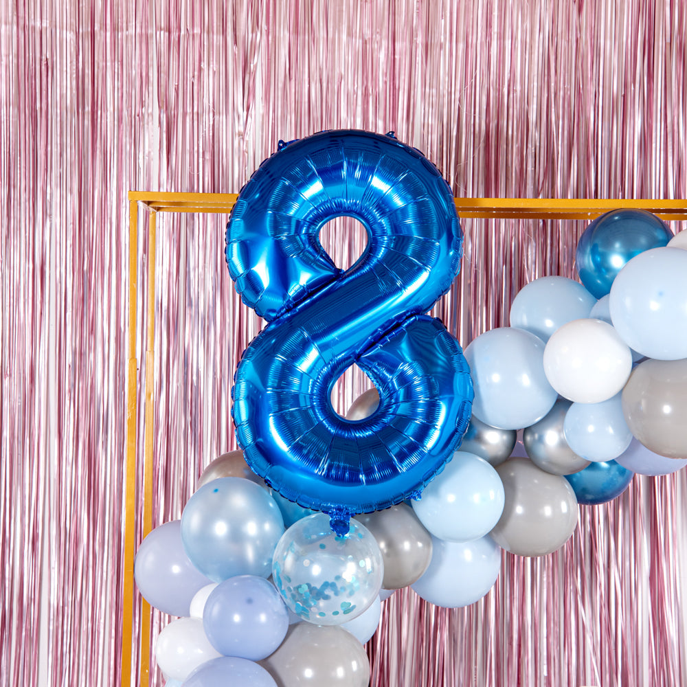 Balloonify Blue Mylar Number 8 Balloon - 40" - 1 count box