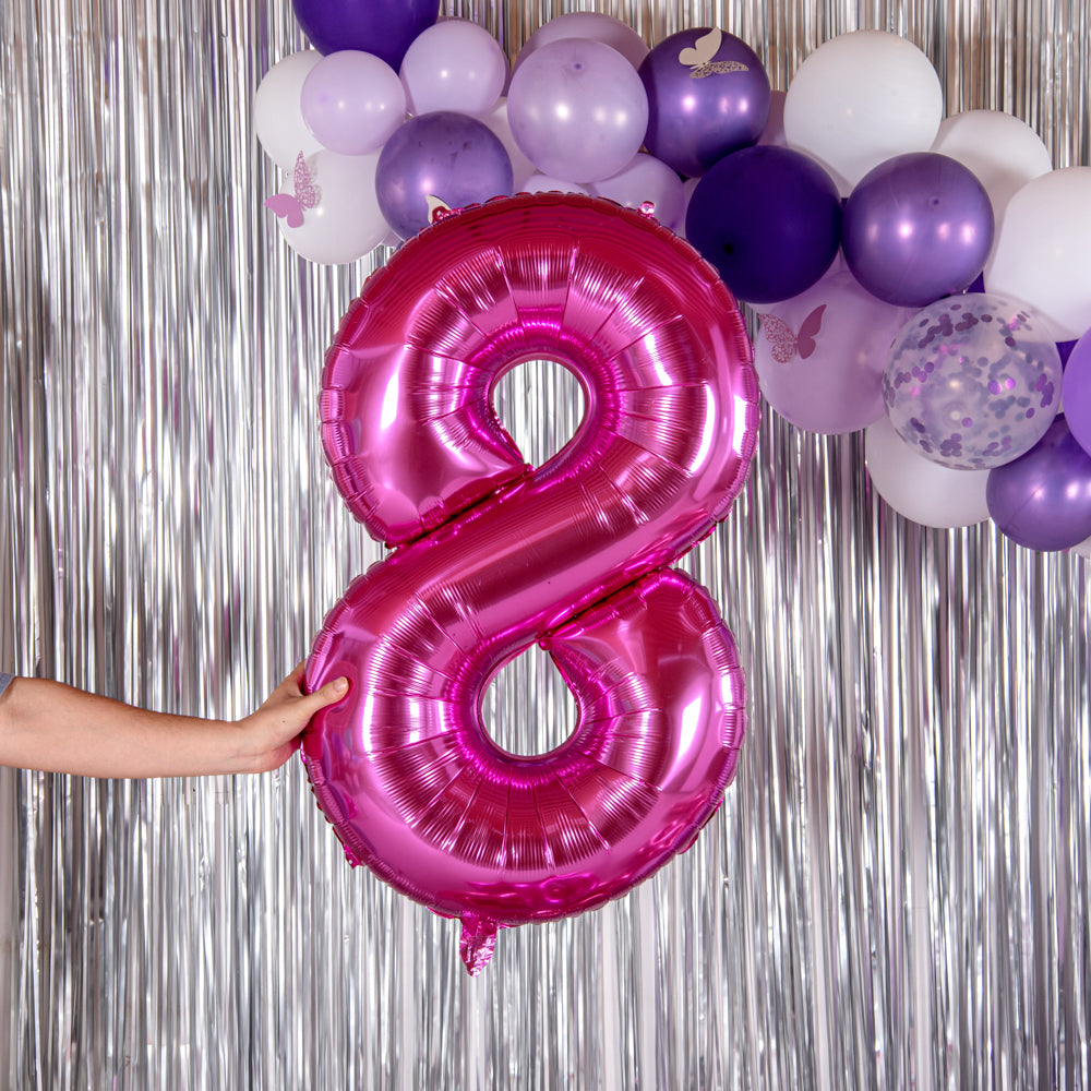 Balloonify Pink Mylar Number 8 Balloon - 40" - 1 count box