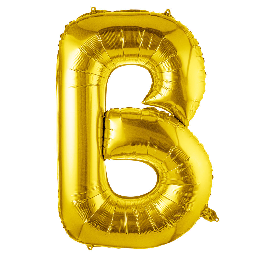 Balloonify Gold Mylar Letter B Balloon - 40" - 1 count box