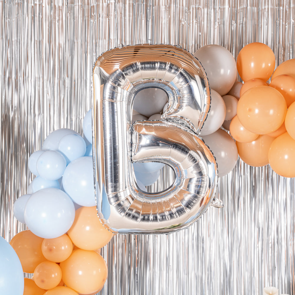 Balloonify Silver Mylar Letter B Balloon - 40" - 1 count box